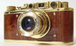 Leica Camera Copy - Gold-Wood
