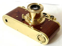 Leica Camera Copy - Gold-Wood
