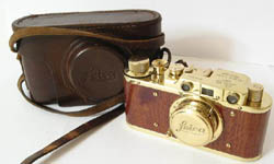 Leica Camera Copy - Gold-Wood